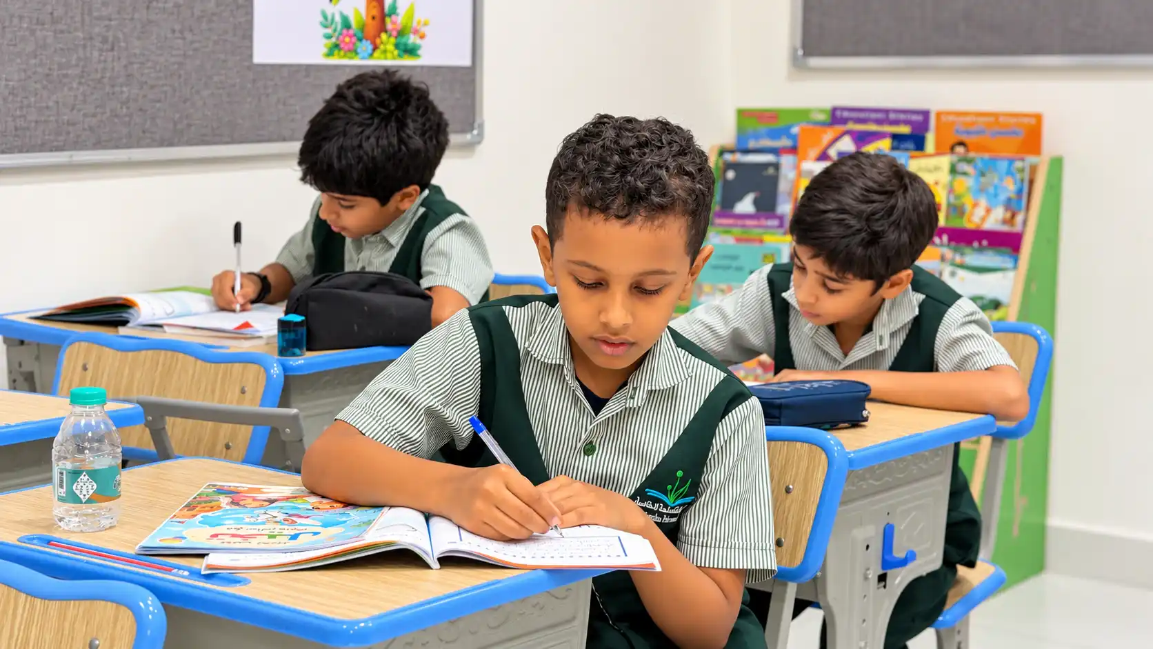 A.F.S Grade 4 pupils working in their classroom