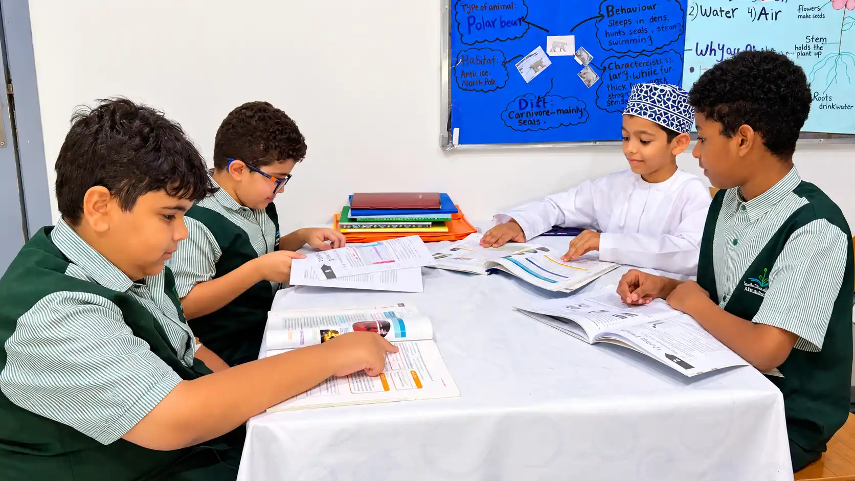 Grade 5 pupils learning at A.F.S