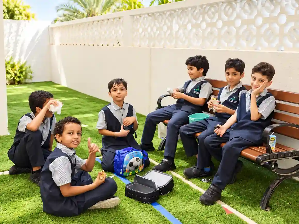 Pupils working together at Al Fasaha Private School